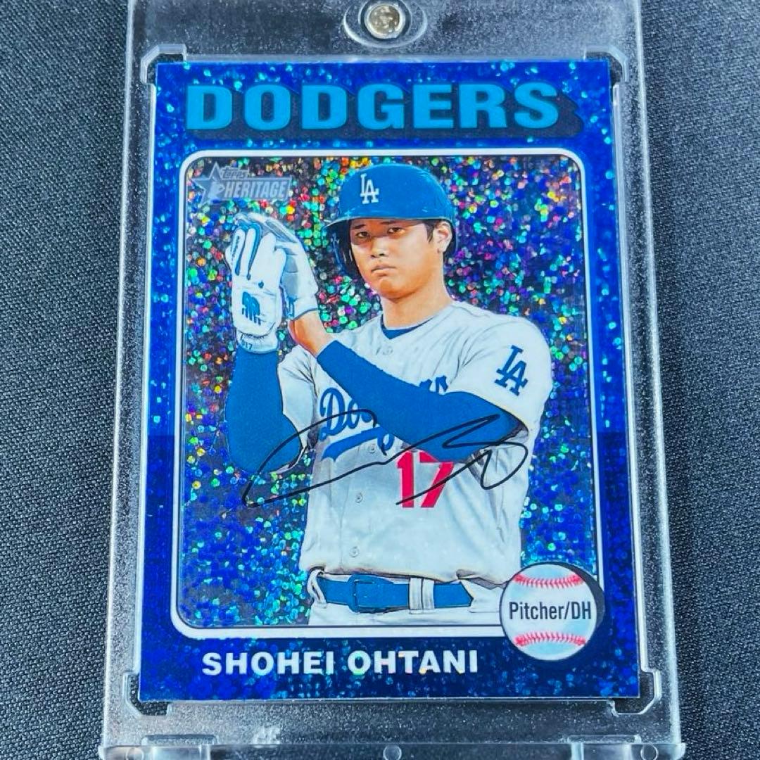 2024 Topps Heritage 大谷翔平 ブルースパークルパラレルカード