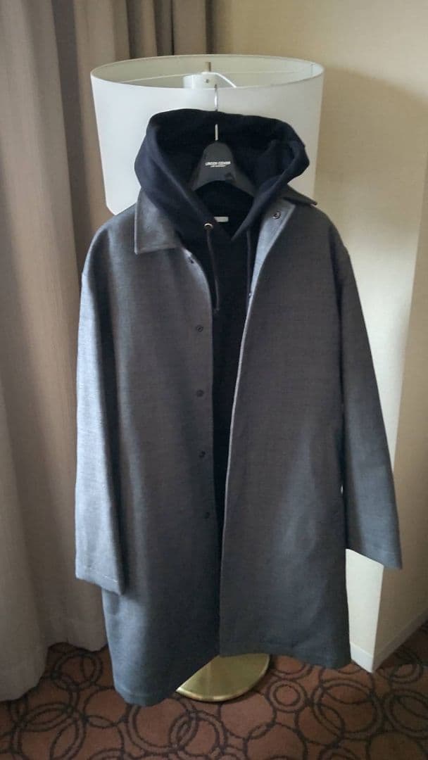 SHIPSシップス購入イタリア製ステンカラーコートウールコートグレー