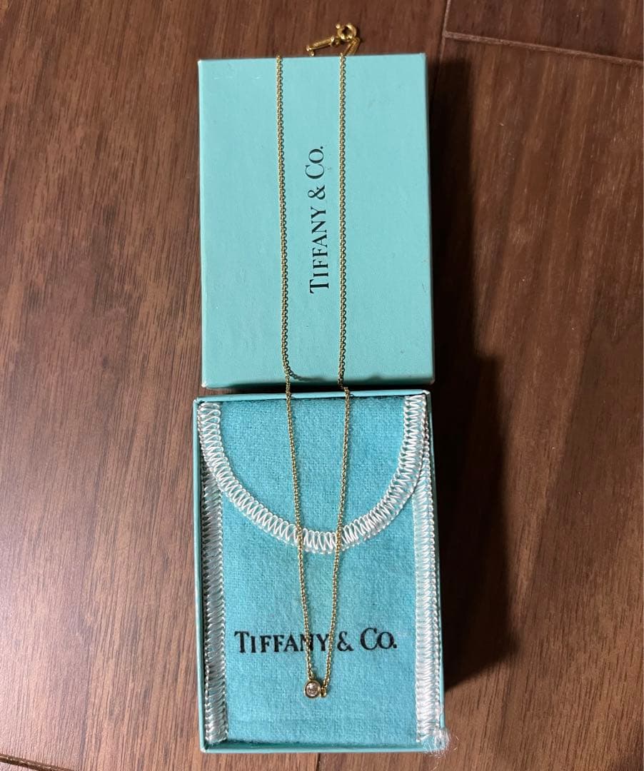 ティファニーバイザヤードネックレスイエローゴールド