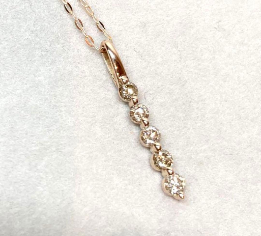 GSTV K18 5粒ダイヤモンド トップのみ