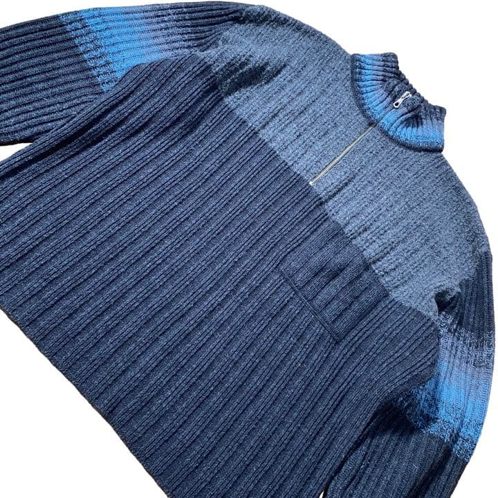 【完全一点物】秀逸デザイン イタリア製 ハイネック ニット