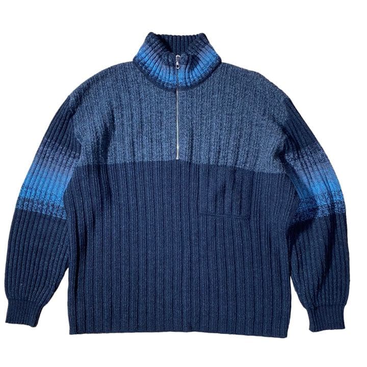 【完全一点物】秀逸デザイン イタリア製 ハイネック ニット