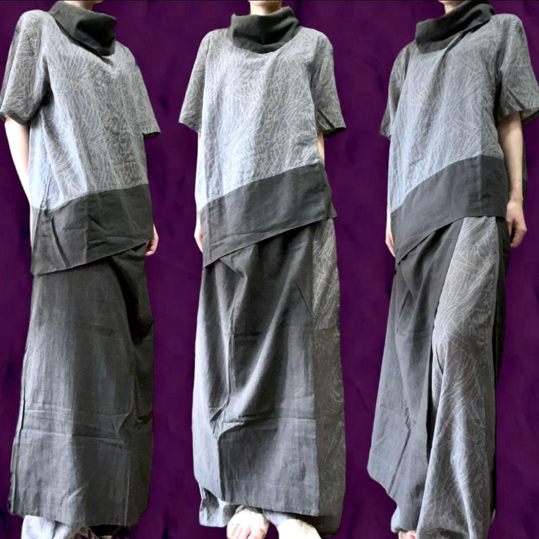 フリーサイズインド製ワイドパンツのセットアップエスニックアジアン おしゃれ