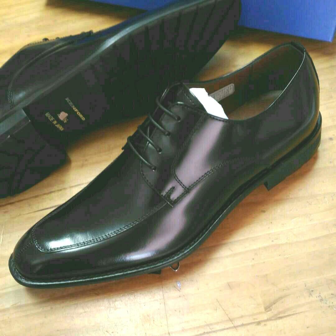 新品 ケンフォードby REGAL本革ビジネス KB４７ Uチップ ２５.5cm