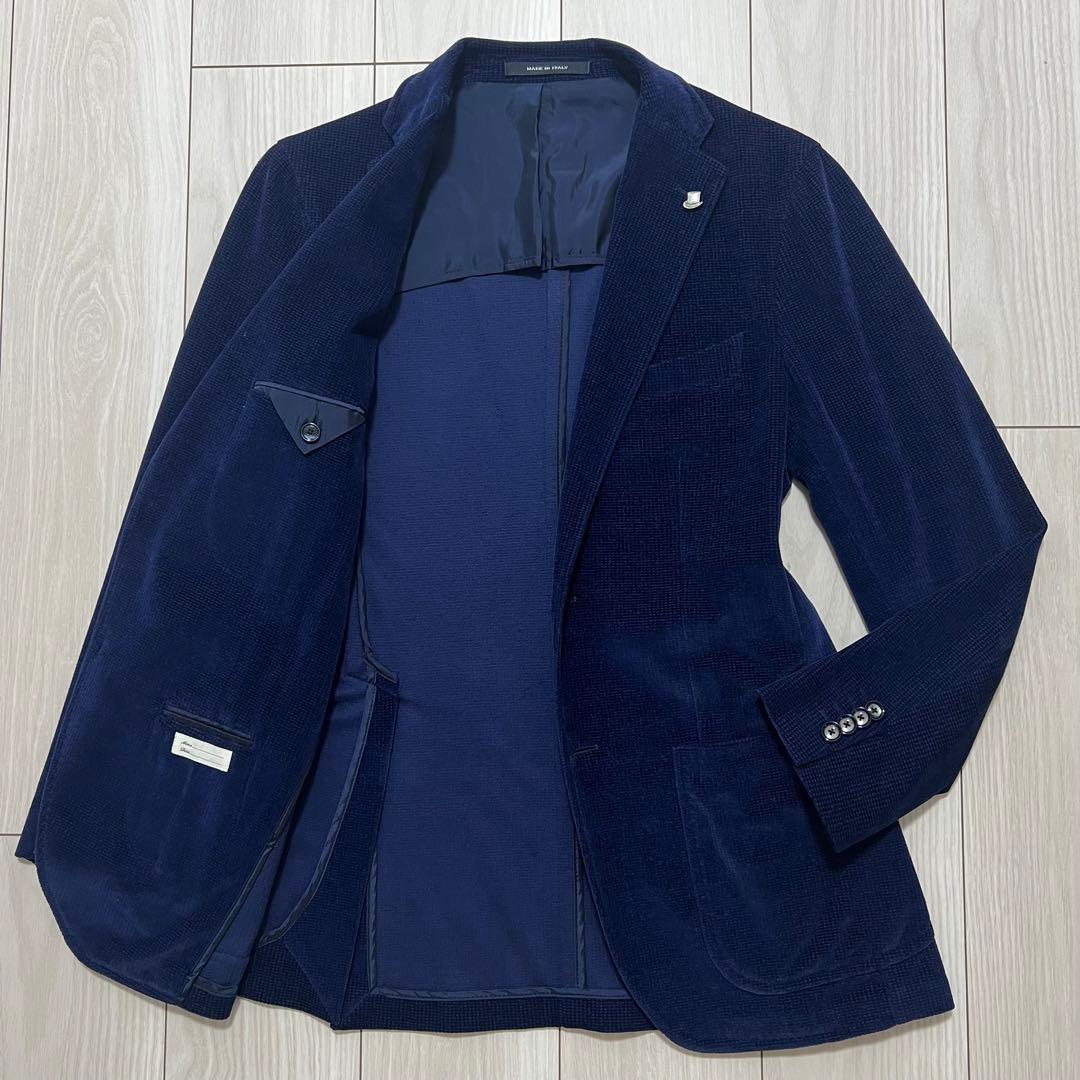 極美品✨タリアトーレ ベロア テーラードジャケット モンテカルロ 紺  Mサイズ