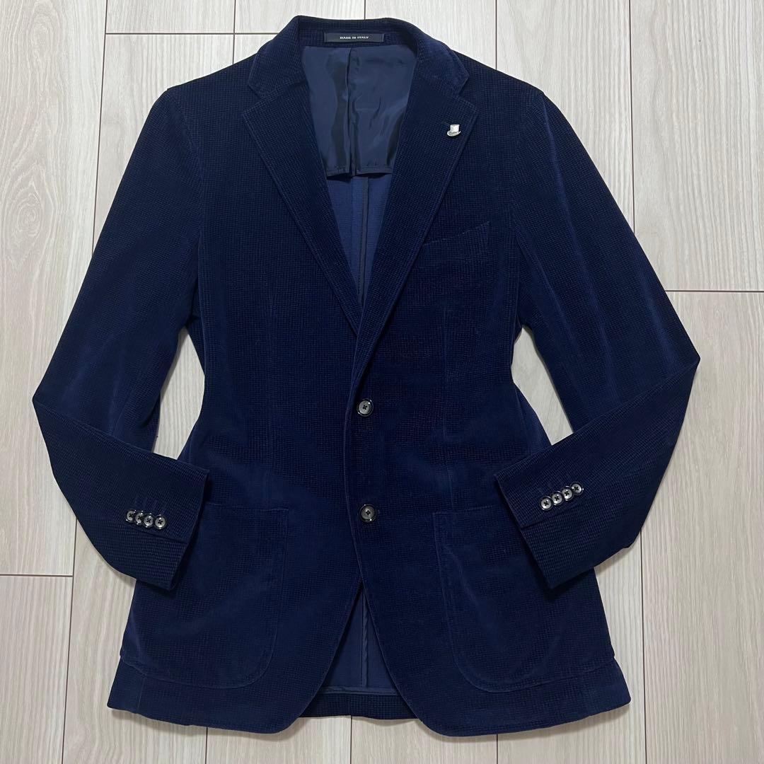 極美品✨タリアトーレ ベロア テーラードジャケット モンテカルロ 紺  Mサイズ