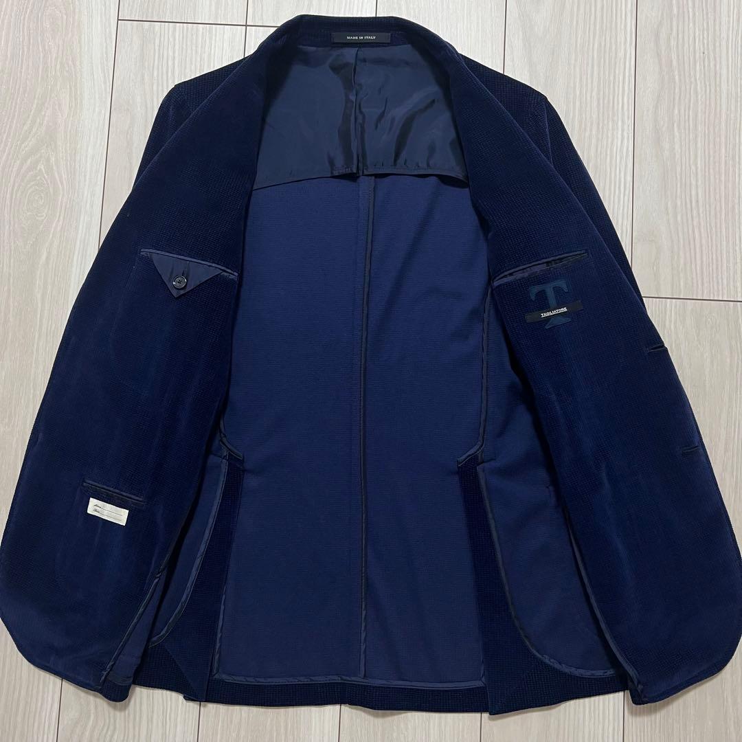極美品✨タリアトーレ ベロア テーラードジャケット モンテカルロ 紺  Mサイズ