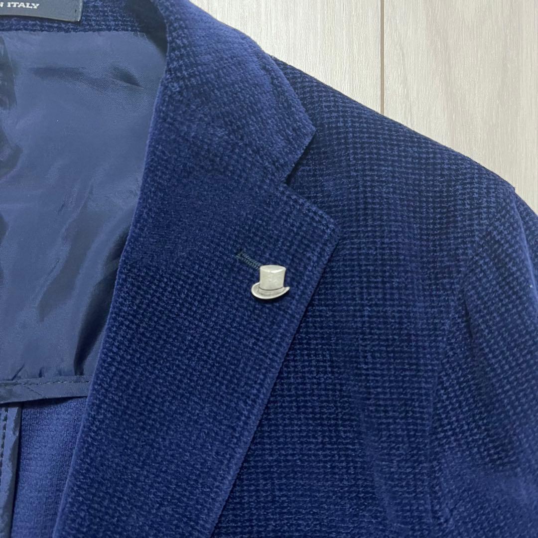 極美品✨タリアトーレ ベロア テーラードジャケット モンテカルロ 紺  Mサイズ