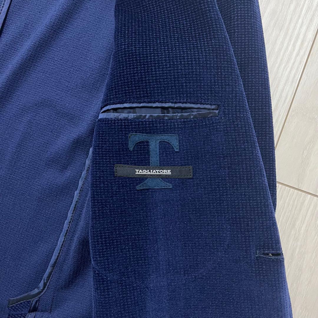 極美品✨タリアトーレ ベロア テーラードジャケット モンテカルロ 紺  Mサイズ