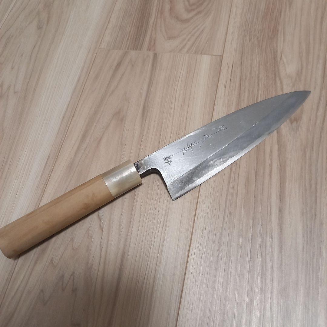 出刃包丁刃渡り18センチ銀三堺