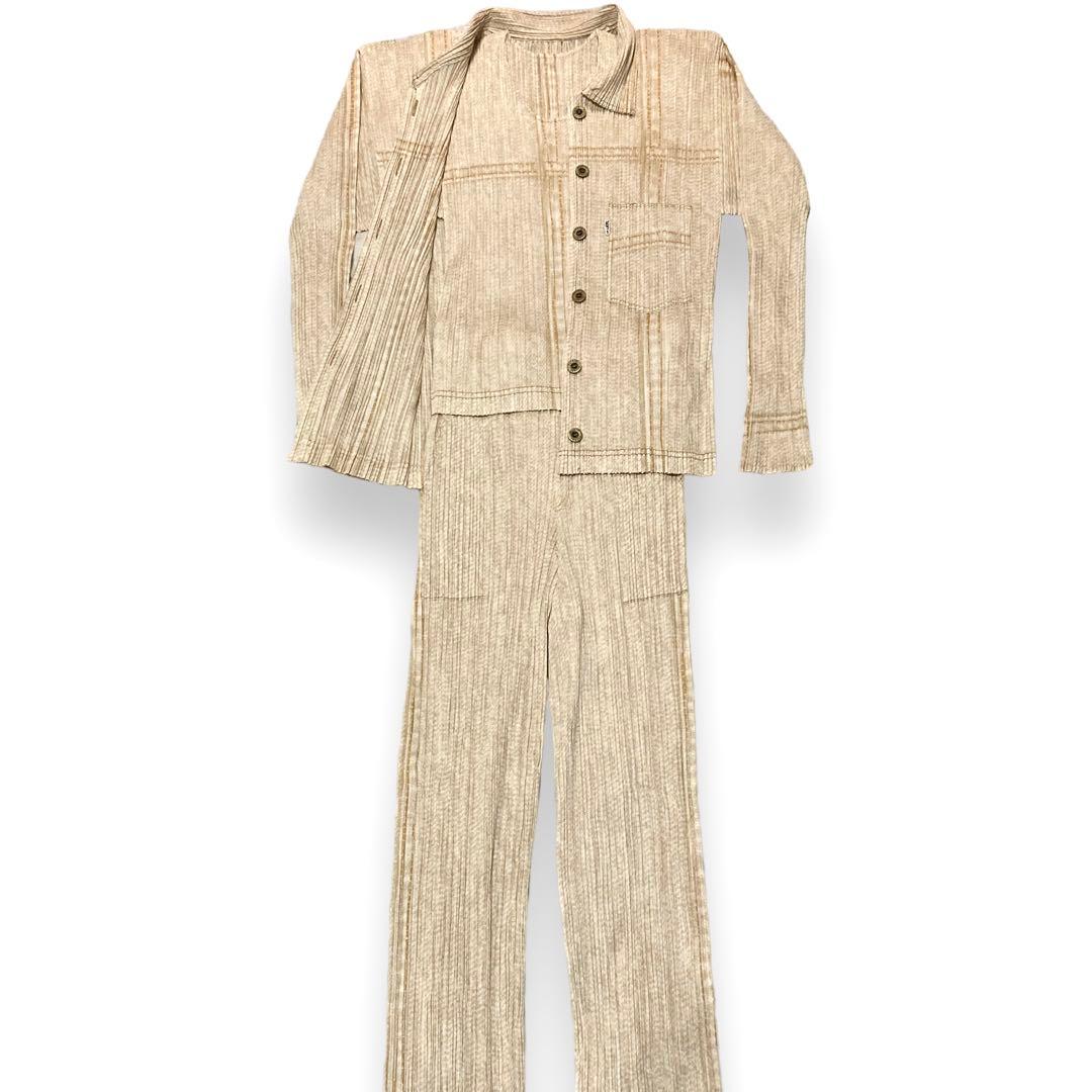 プリーツプリーズ 3点セットアップ 転写プリント ボレロ パンツ ロゴ入り