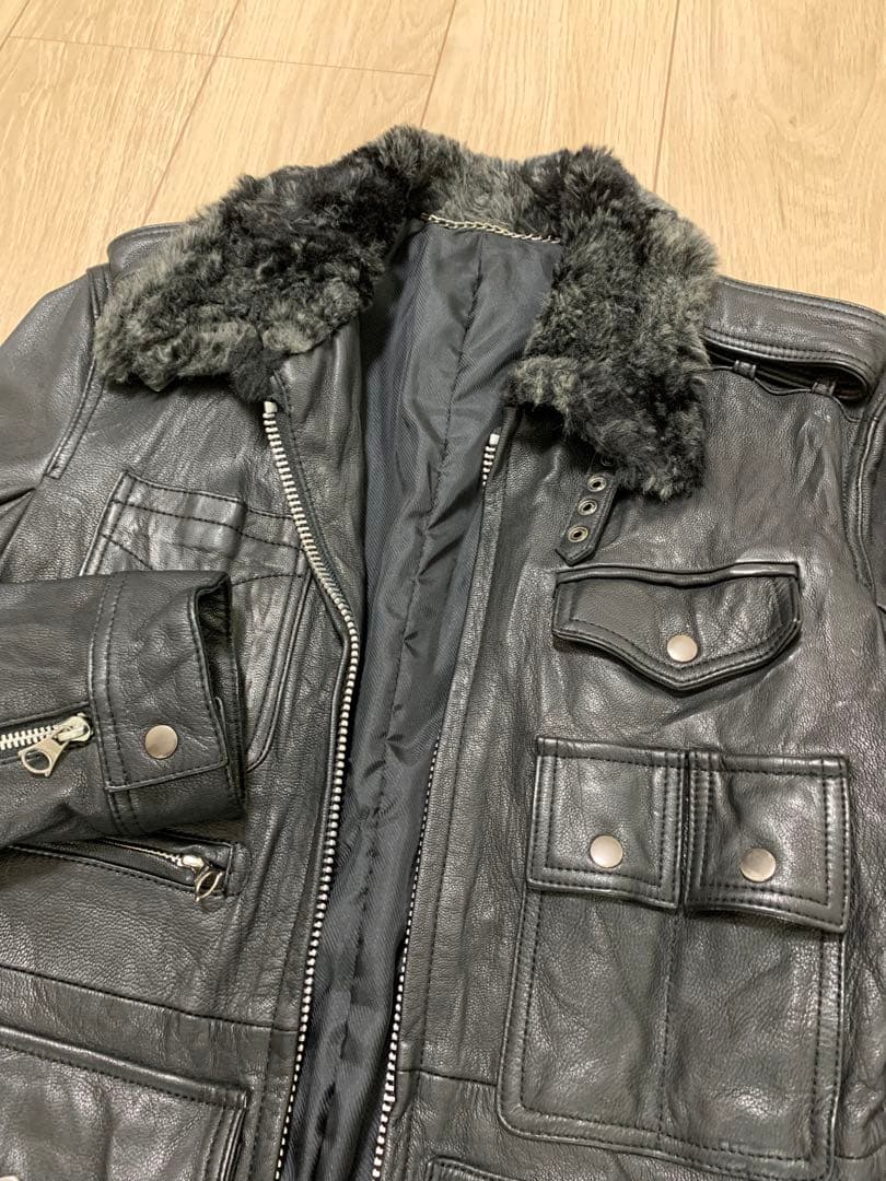 abahouse シングルライダース レザージャケット 本革 ヴィンテージ山羊革