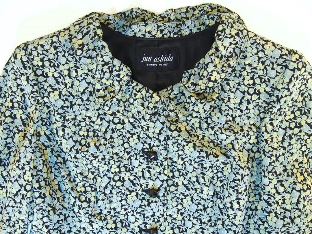 定価19万★junashida主役級シルクブラウスボタニカル花芦田淳アシダジュン