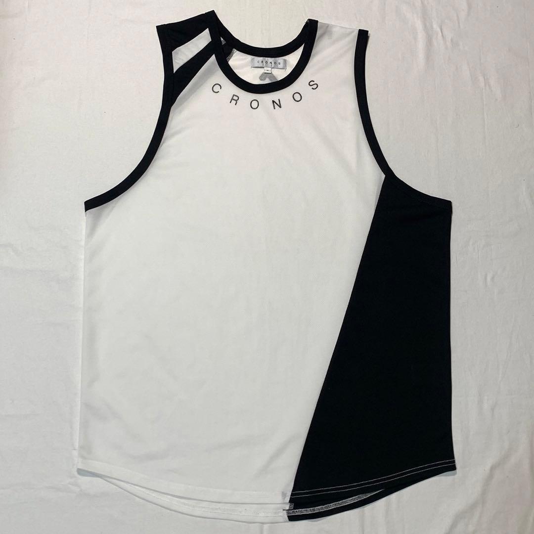 cronos logo two tone color design tee