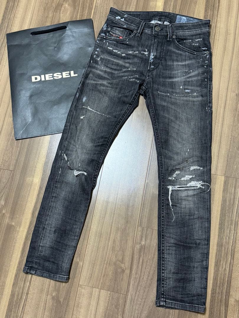 ディーゼルジョグジーンズ大人気ブラックジェギングj298p 26インチ