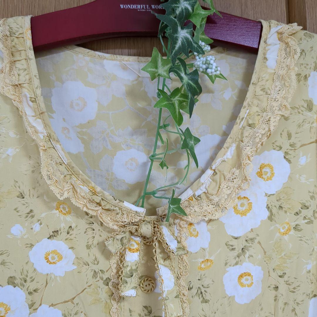 【美品】ピンクハウス超豪華フランスレースたっぷりいぬい薔薇柄ワンピース