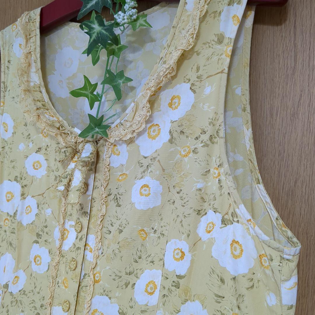 【美品】ピンクハウス超豪華フランスレースたっぷりいぬい薔薇柄ワンピース