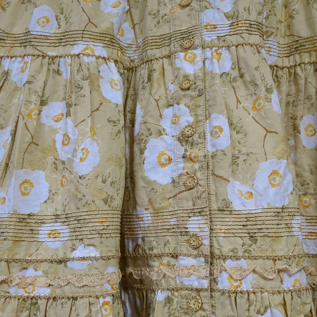 【美品】ピンクハウス超豪華フランスレースたっぷりいぬい薔薇柄ワンピース