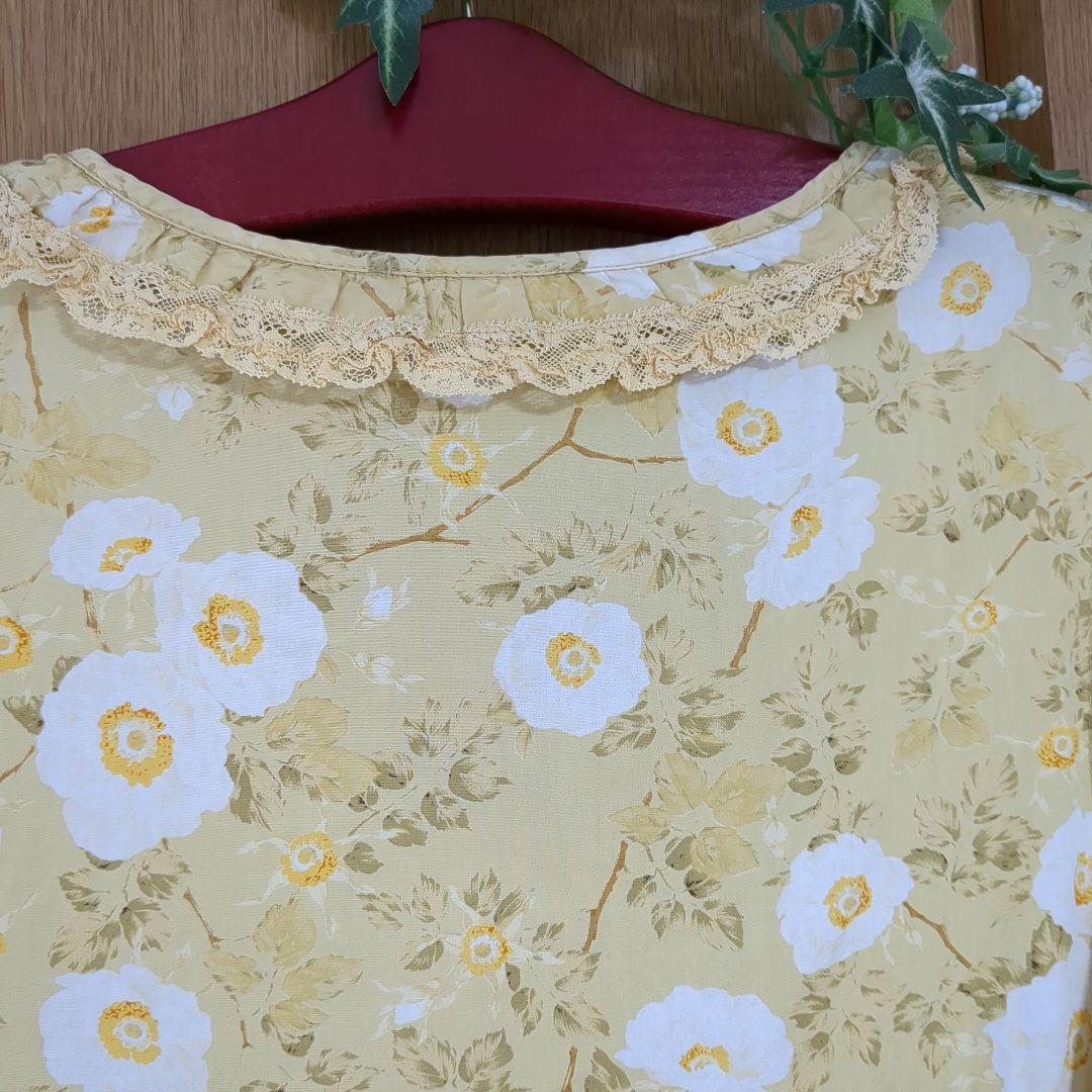 【美品】ピンクハウス超豪華フランスレースたっぷりいぬい薔薇柄ワンピース