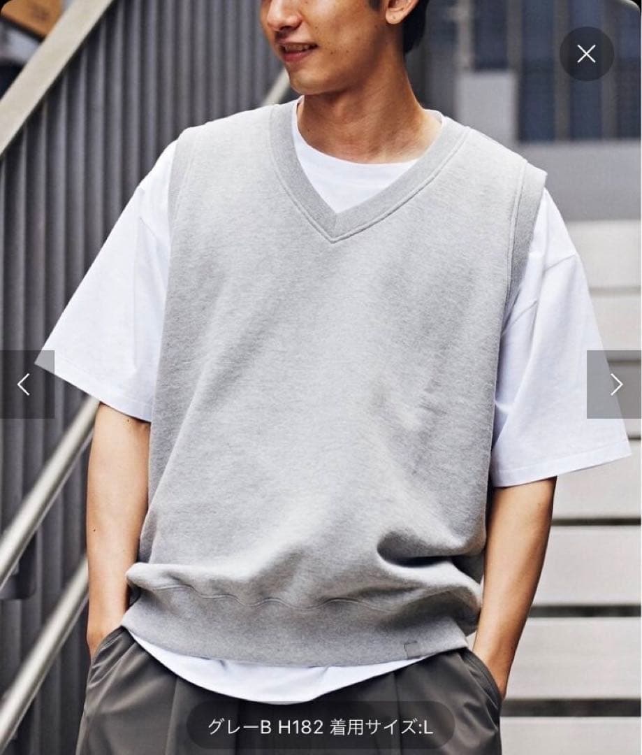 エディフィスLOOPWHEELER for LOWERCASE VネックベストＬ