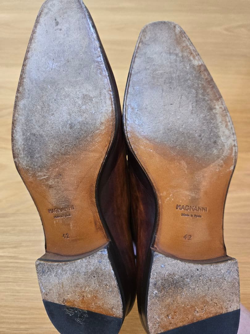 マグナーニ革靴42茶色ブラウン