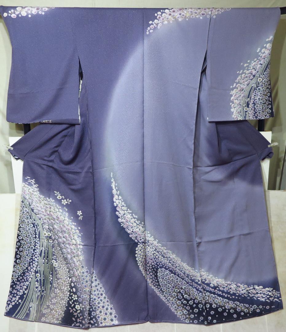 訪問着【30019】絞り染新品未仕立正絹手描京友禅