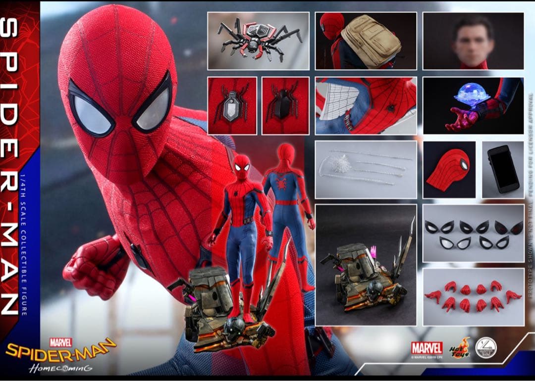 ホットトイズ スパイダーマン 通常版1/4 イエロージャケット等付き