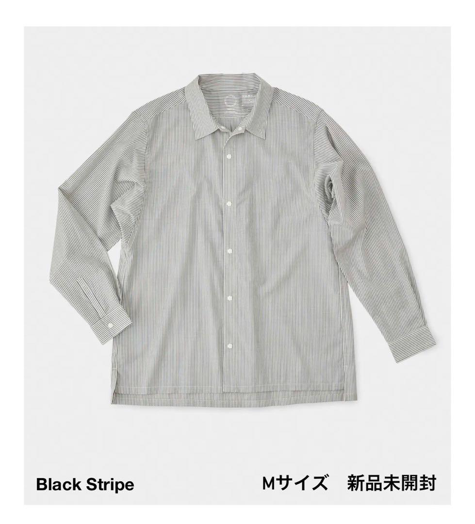 【新品未開封】山と道/Merino Shirt Black Stripe