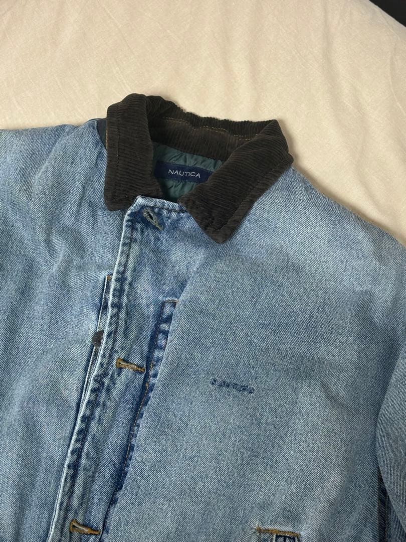 【未使用に近い】NAUTICA デニムジャケット Lサイズ冬アウター