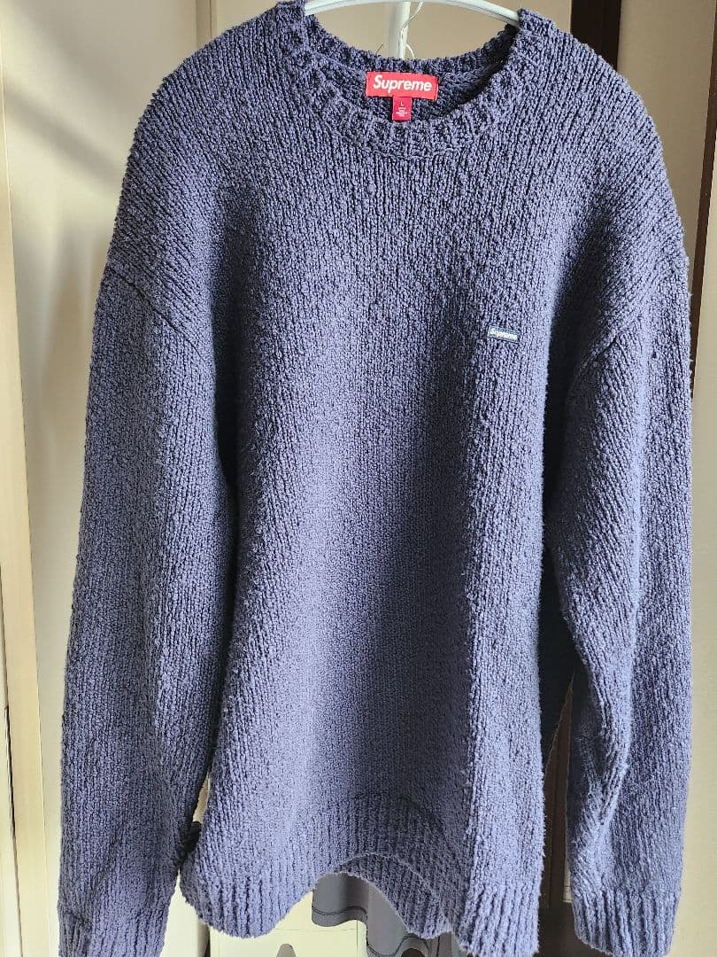 supreme boucle small box sweter