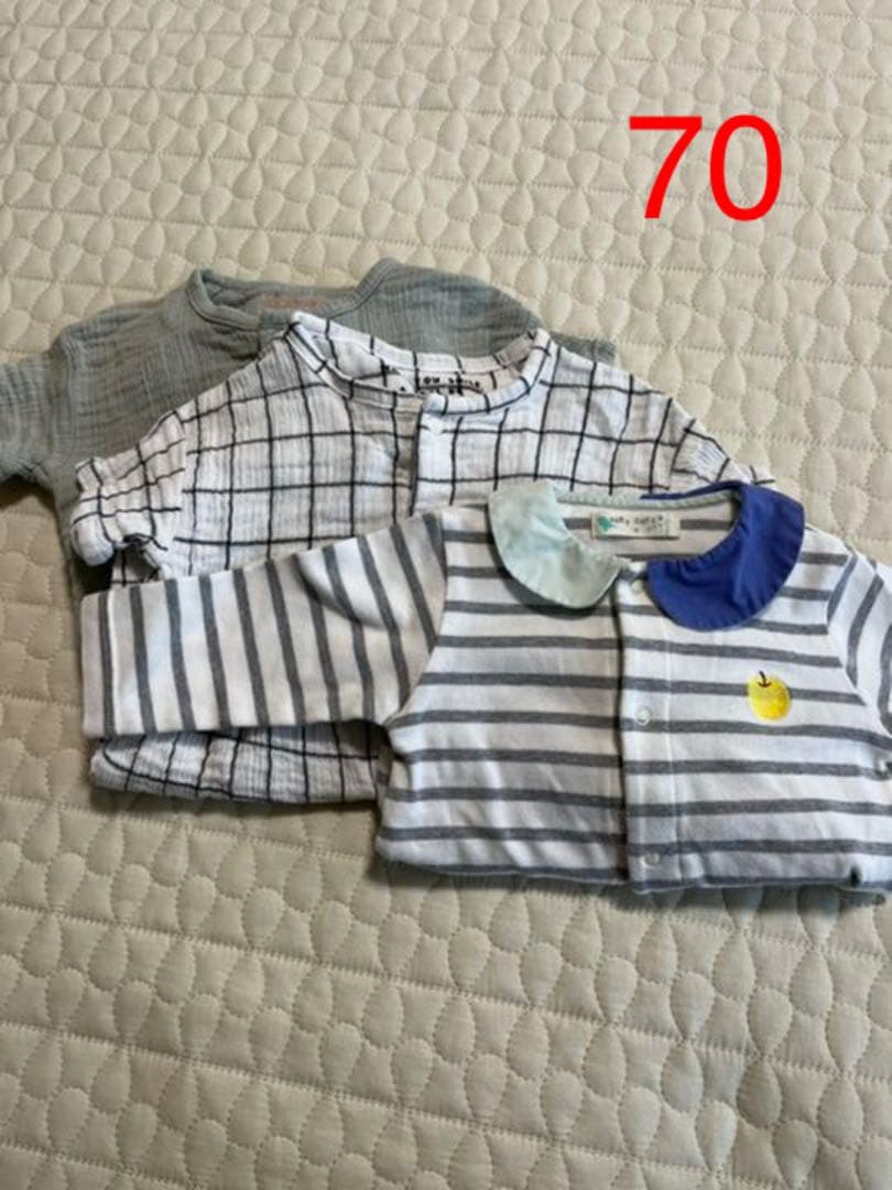 Breeze ガーゼロンパース他70 3枚セット