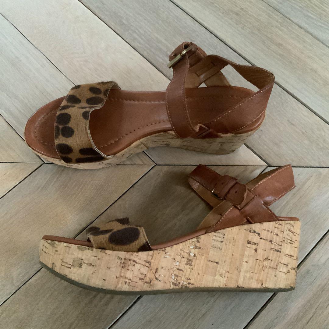 ファビオ ルスコーニ ウェッジサンダル 厚底 シューズ レオパード ヒョウ柄