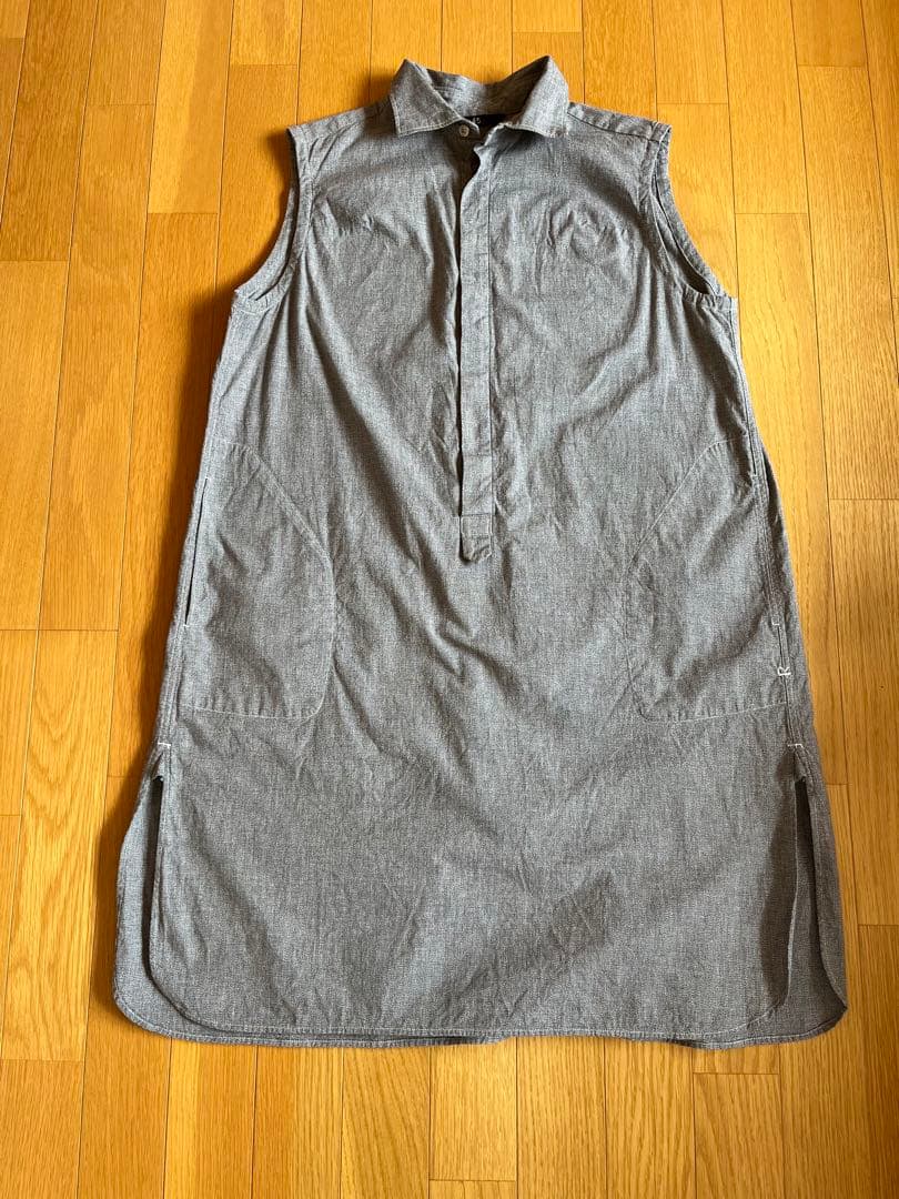 45rpmノースリーブ・インディゴシャツワンピース