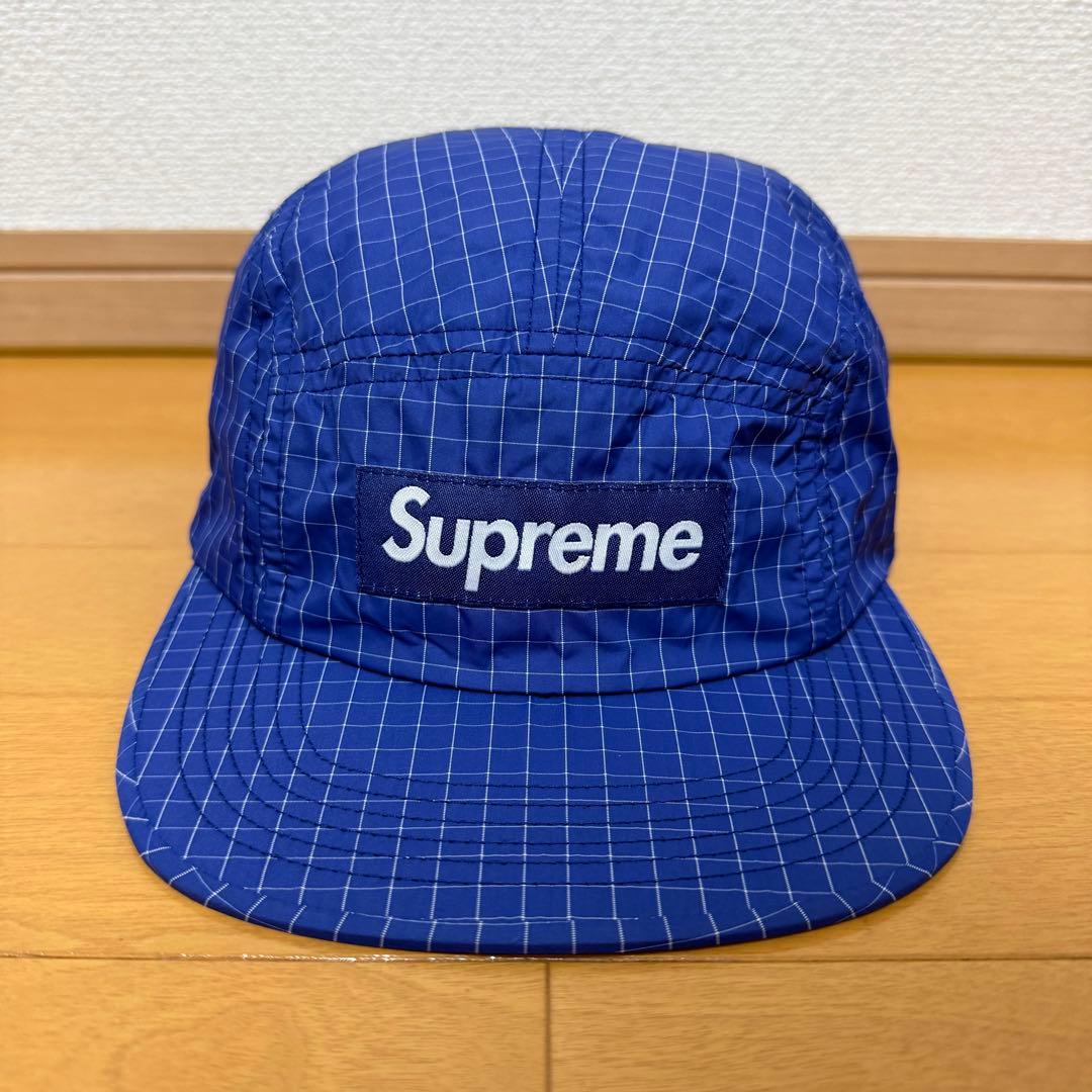Supreme Contrast Ripstop Camp Cap 青 18ss
