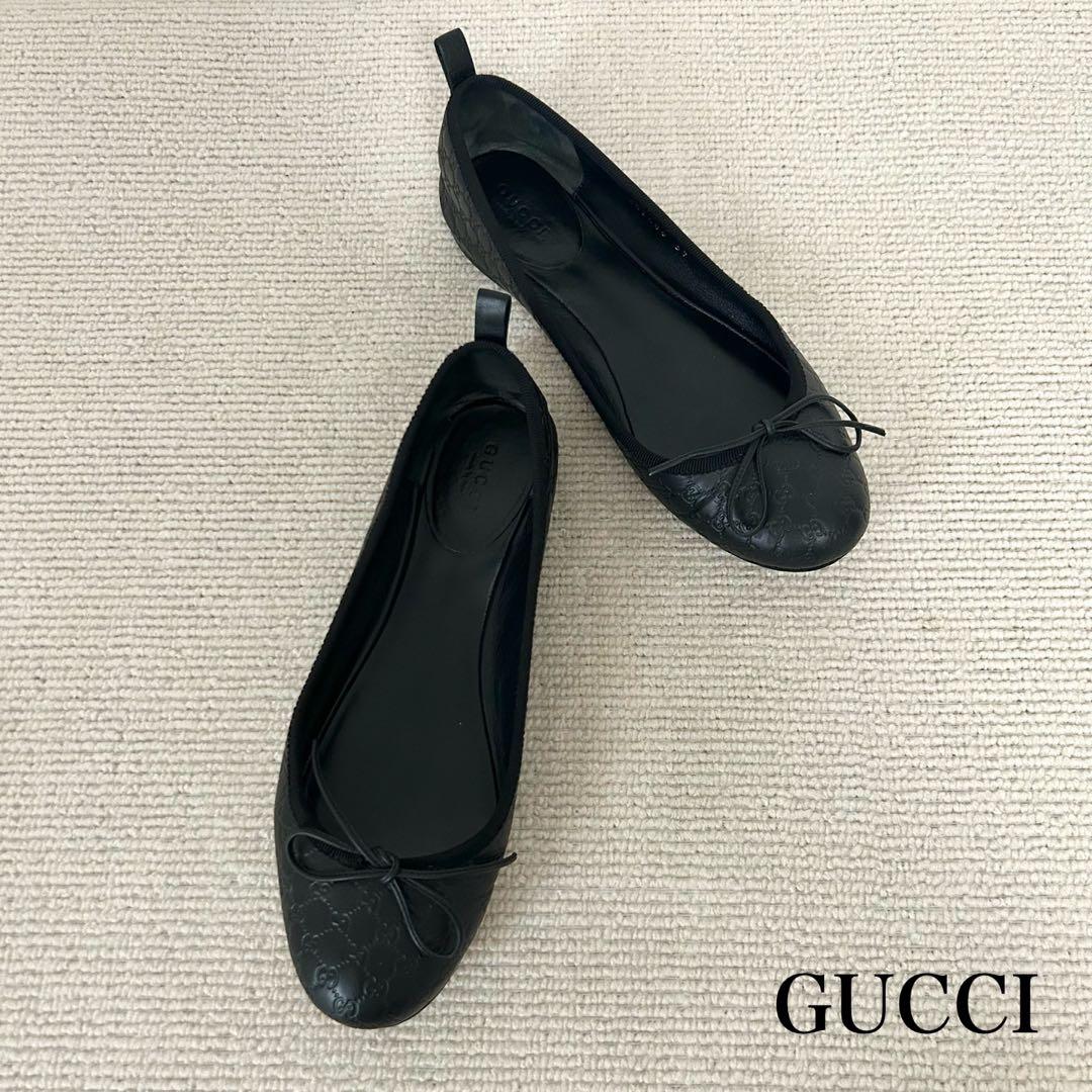 GUCCI グッチ フラットシューズ ブラック 24.5cm