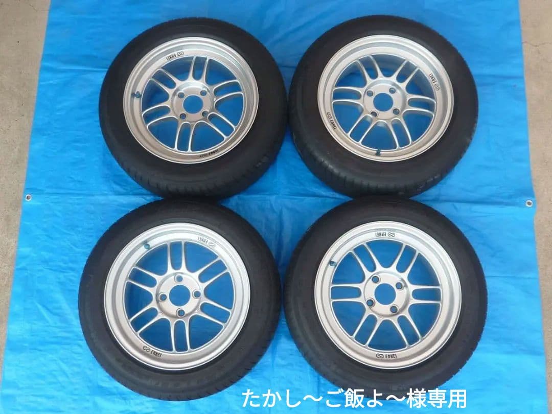 たかし～ご飯よ～様ホイールエンケイRPF1 15インチ 4穴 タイヤ４本セット