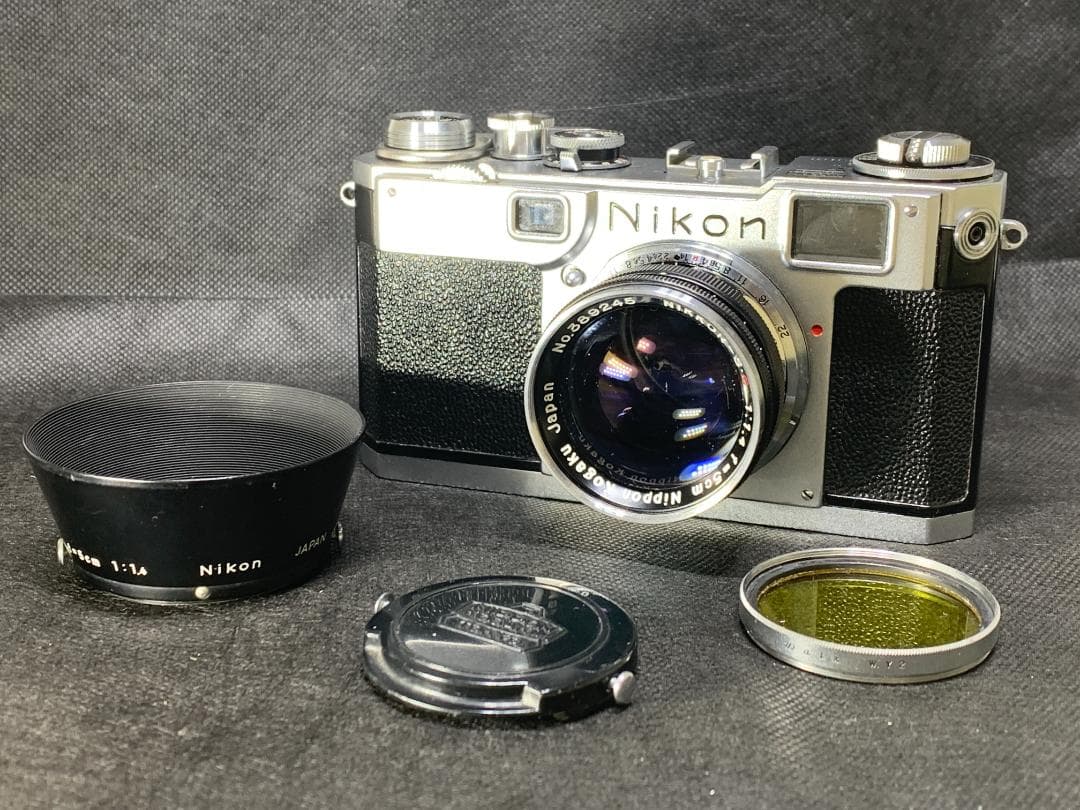 NIKON S2 後期黒ダイヤル 50/1.4 フィルター フード付き 値下げ