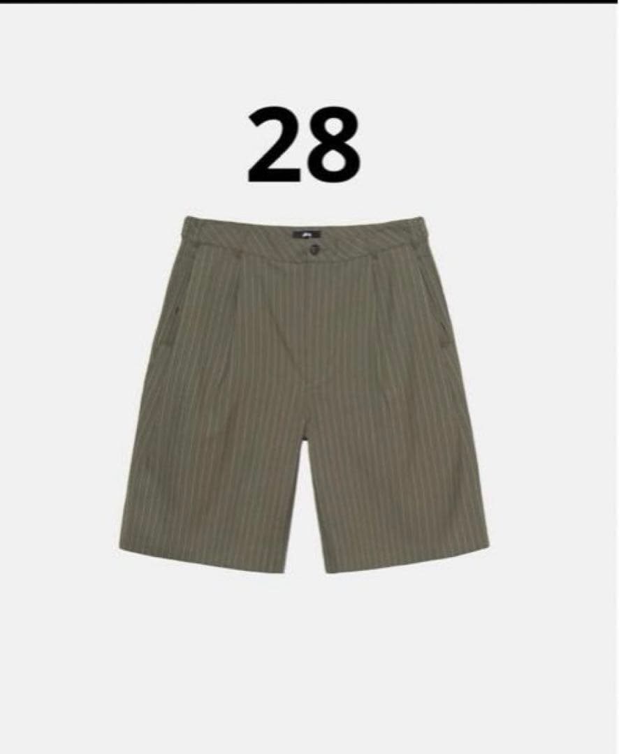 STUSSY VOLUME PLEATED SHORT STRIPE 28