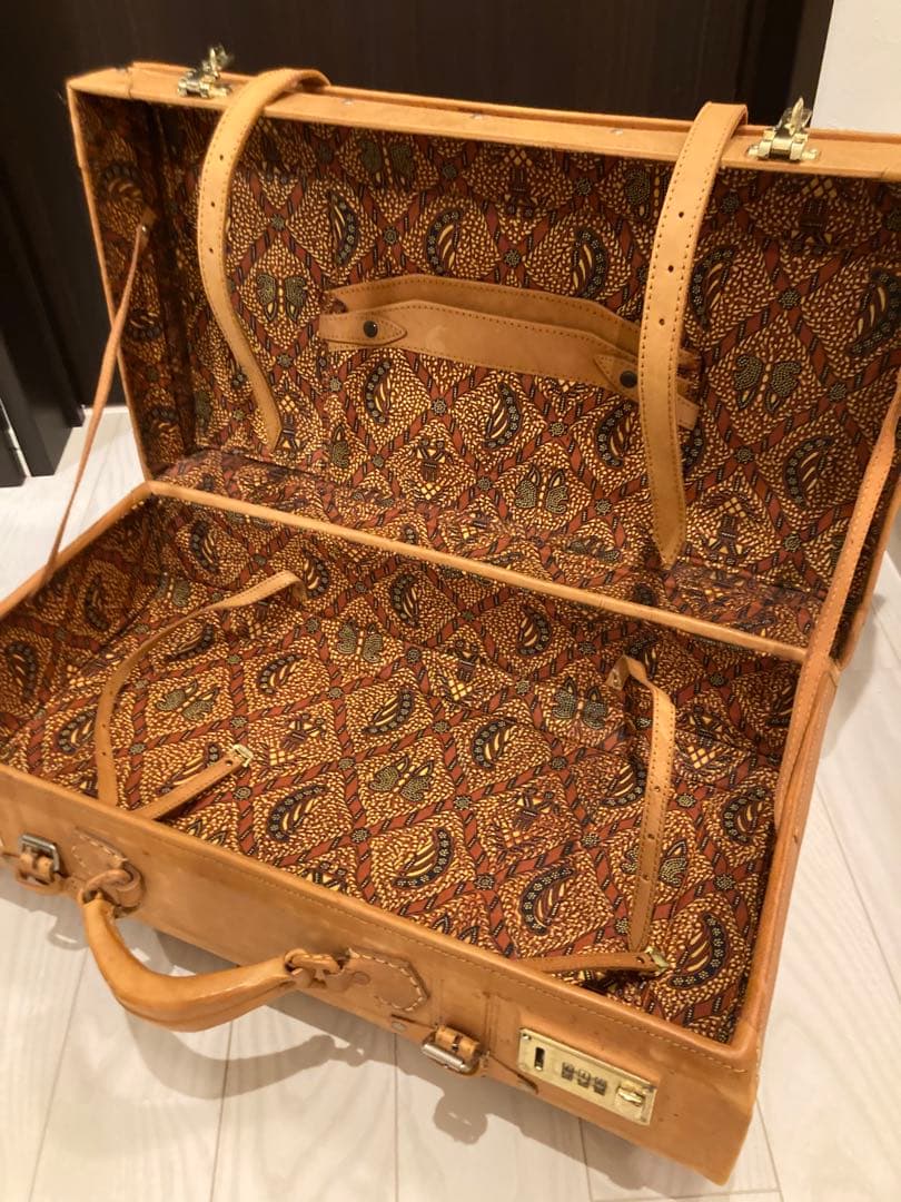 希少大型トランクキャリーケース 本革ヌメ革